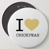 IK HOOP VAN CHICKPEAS RONDE BUTTON 6,0 CM (Voorkant /achterkant)
