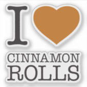 IK HOOP VAN CINNAMON ROLLEN STICKER (Voorkant)