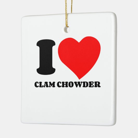IK HOOP VAN CLAM CHOWDER KERAMISCH ORNAMENT (Links)