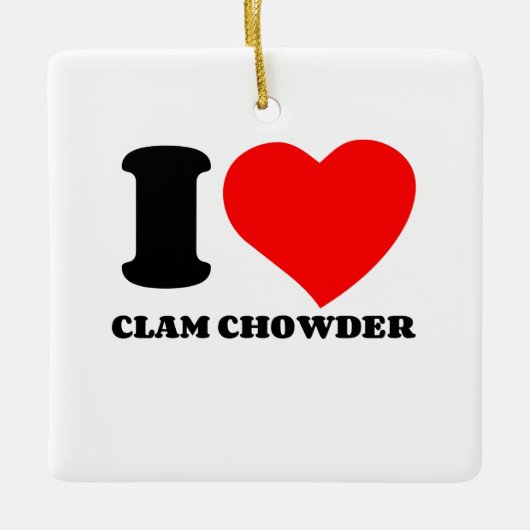 IK HOOP VAN CLAM CHOWDER KERAMISCH ORNAMENT (Voorkant)