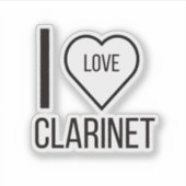 IK HOOP VAN CLARINET STICKER (Voorkant)