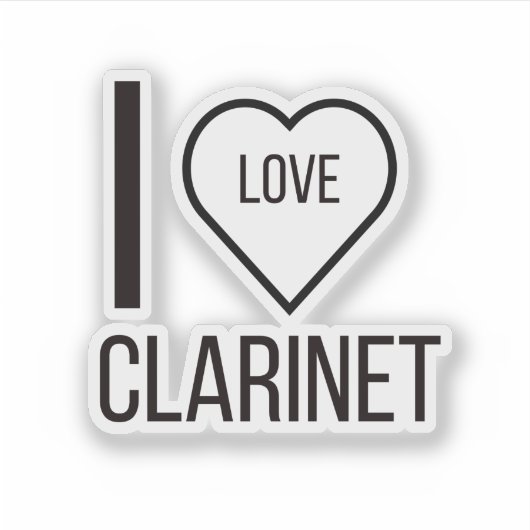 IK HOOP VAN CLARINET STICKER (Voorkant)