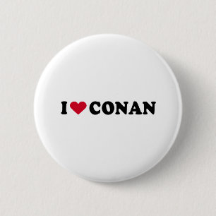 IK HOOP VAN CONAN RONDE BUTTON 5,7 CM