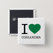 IK HOOP VAN CORIANDER VIERKANTE BUTTON 5,1 CM (Voorkant /achterkant)