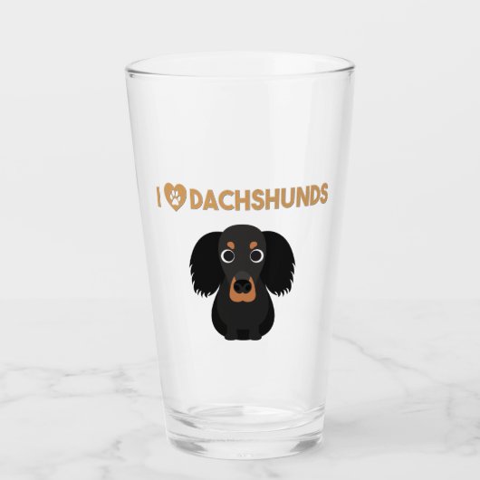 IK HOOP VAN DACHSHUNDS GLAS (Voorkant)