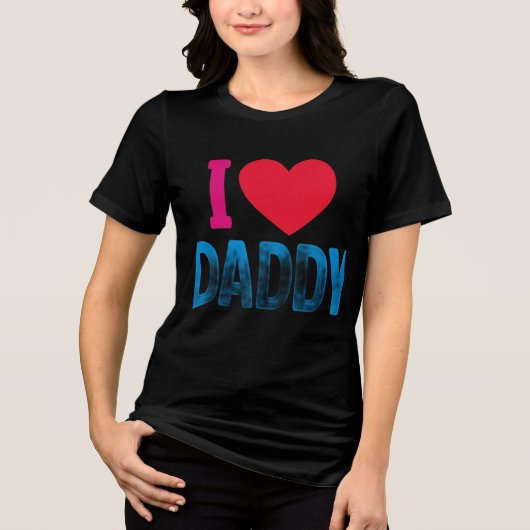 IK HOOP VAN DADDY Tri-Blend SHIRT (Voorkant)