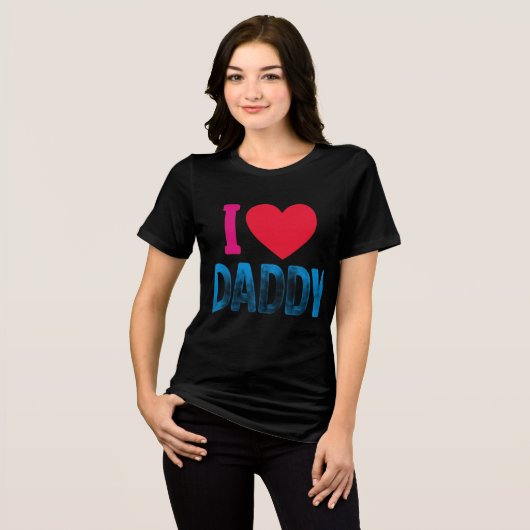 IK HOOP VAN DADDY Tri-Blend SHIRT (Voorkant volledig)