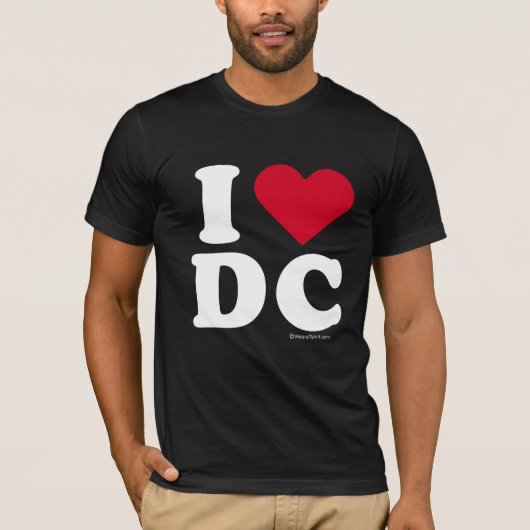 "IK HOOP VAN DC" "IK HOOR VAN DISTRICT COLUMBIA" T-SHIRT (Voorkant)