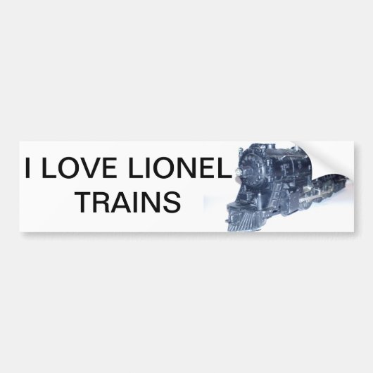 IK HOOP VAN DE BUMPERSTICKER VAN DE LIONELTRAINEN (Voorkant)