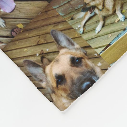 IK HOOP VAN DE DUITSE SCHEPARDS-VLUCHT FLEECE DEKEN (Hoek)