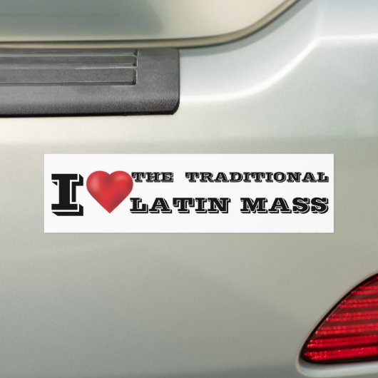 IK HOOP VAN DE TRADITIONELE LATIJNMASSA BUMPERSTICKER (Op auto)
