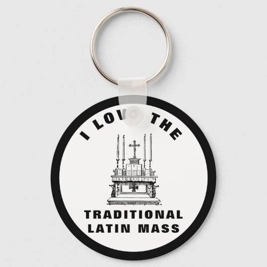 IK HOOP VAN DE TRADITIONELE LATIJNMASSA CATHOLIC SLEUTELHANGER (Voorkant)