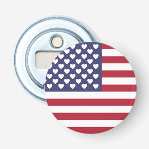 IK HOOP VAN DE VERENIGDE STATEN VAN AMERIKA BUTTON FLESOPENER