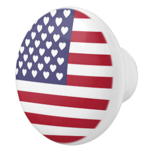 IK HOOP VAN DE VERENIGDE STATEN VAN AMERIKA KERAMISCHE KNOP