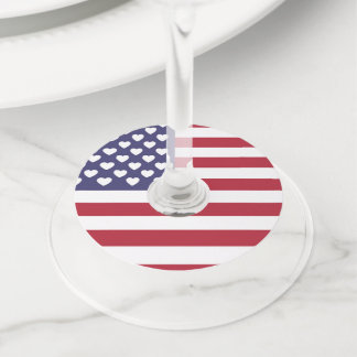 IK HOOP VAN DE VERENIGDE STATEN VAN AMERIKA WIJNGLASLABEL