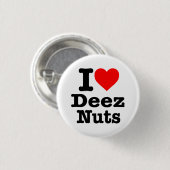 "IK HOOP VAN DEEZ NUTS" RONDE BUTTON 3,2 CM (Voorkant /achterkant)