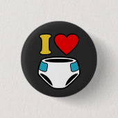 IK HOOP VAN DIAPERS RONDE BUTTON 3,2 CM (Voorkant)