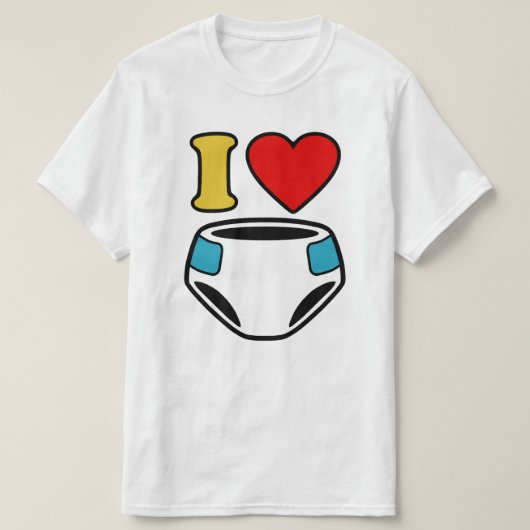 IK HOOP VAN DIAPERS T-SHIRT (Design voorkant)