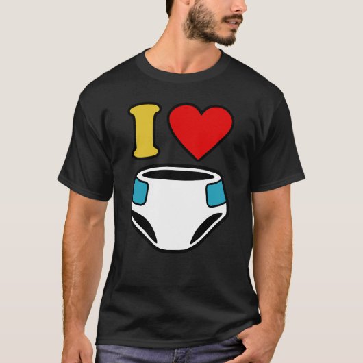 IK HOOP VAN DIAPERS T-SHIRT (Voorkant)