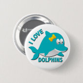 IK HOOP VAN DOLPHINS RONDE BUTTON 5,7 CM (Voorkant /achterkant)