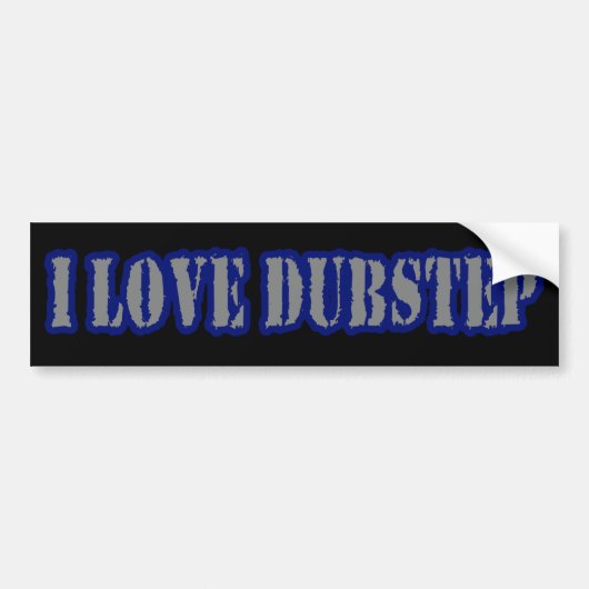IK HOOP VAN DUBSTEP BUMPERSTICKER (Voorkant)