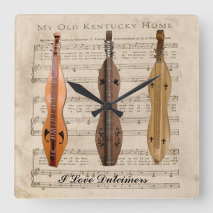 IK HOOP VAN DULCIMERS VIERKANTE KLOK