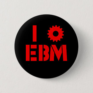 IK HOOP VAN EBM Red Ronde Button 5,7 Cm