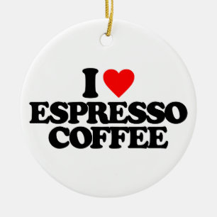 IK HOOP VAN ESPRESSO COFFEE KERAMISCH ORNAMENT