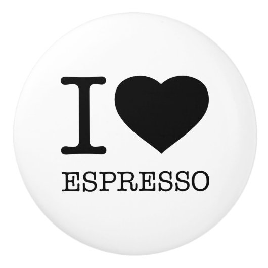 IK HOOP VAN ESPRESSO KERAMISCHE KNOP (Voorkant)