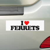 IK HOOP VAN FERRETS BUMPERSTICKER (Op auto)