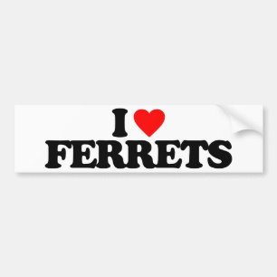 IK HOOP VAN FERRETS BUMPERSTICKER