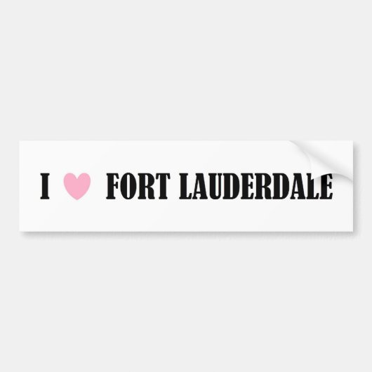 IK HOOP VAN FORT LAUDERDALE BUMPERSTICKER (Voorkant)