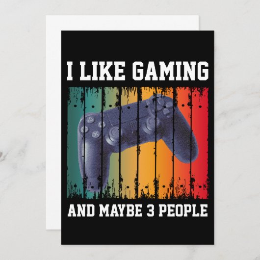 IK HOOP VAN GAMEN EN MISSCHIEN 3 MENSEN KAART (Voorkant / Achterkant)