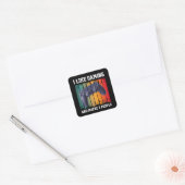 IK HOOP VAN GAMEN EN MISSCHIEN 3 MENSEN VIERKANTE STICKER (Envelop)