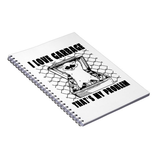 IK HOOP VAN GARBAGE DAT IS MIJN PROBLEEMFUNNY GARB NOTITIEBOEK (Rechterzijde)
