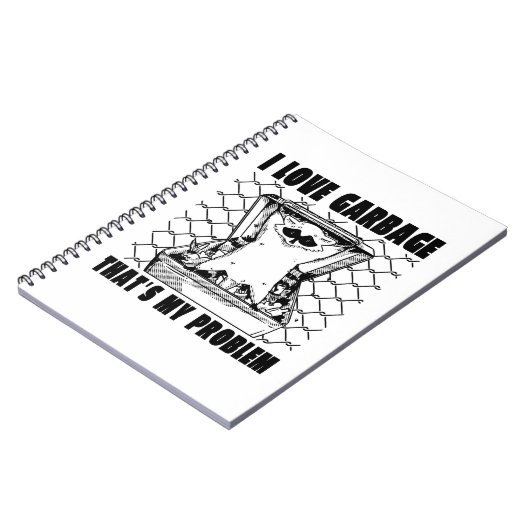 IK HOOP VAN GARBAGE DAT IS MIJN PROBLEEMFUNNY GARB NOTITIEBOEK (Linkerzijde)