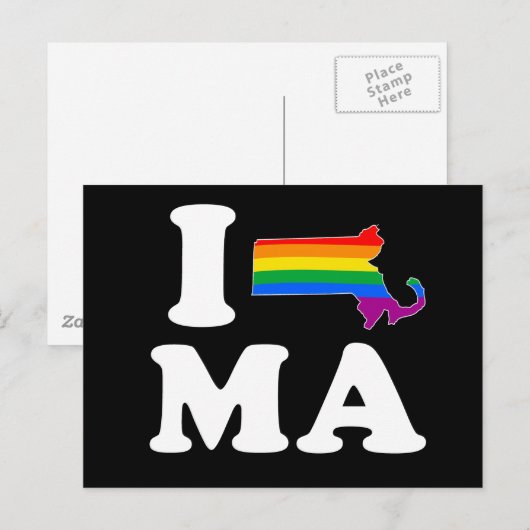 IK HOOP VAN GAY MASSACHUSETTS - WITTE -.png Briefkaart (Voorkant / Achterkant)