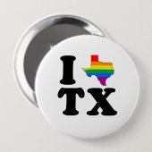 IK HOOP VAN GAY TEXAS RONDE BUTTON 4,0 CM (Voorkant /achterkant)