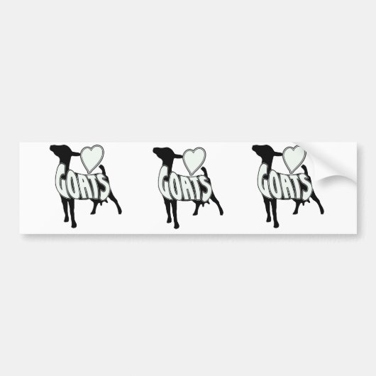 IK HOOP VAN GOATS LOGO ICON BUMPERSTICKER (Voorkant)