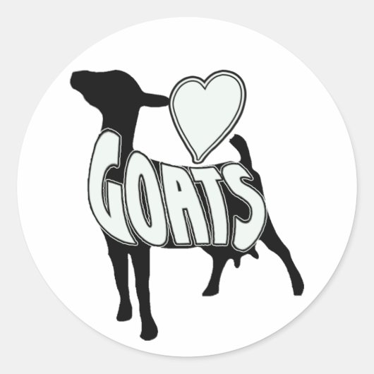 IK HOOP VAN GOATS LOGO ICON RONDE STICKER (Voorkant)