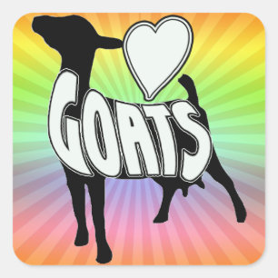 IK HOOP VAN GOATS LOGO ICON VIERKANTE STICKER