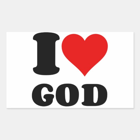 IK HOOP VAN GOD RECHTHOEKIGE STICKER (Voorkant)