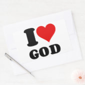 IK HOOP VAN GOD RECHTHOEKIGE STICKER (Envelop)
