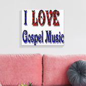 IK HOOP VAN GOSPEL MUSIC CANVAS AFDRUK (Insitu (Woonkamer))