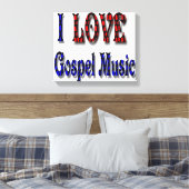 IK HOOP VAN GOSPEL MUSIC CANVAS AFDRUK (Insitu (Slaapkamer))
