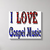 IK HOOP VAN GOSPEL MUSIC CANVAS AFDRUK (Voorkant)