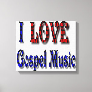 IK HOOP VAN GOSPEL MUSIC CANVAS AFDRUK