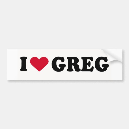 IK HOOP VAN GREG BUMPERSTICKER (Voorkant)