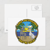 IK HOOP VAN GREYHOUNDS DAT ZE GROOT ZIJN BRIEFKAART (Voorkant / Achterkant)