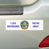 IK HOOP VAN GREYHOUNDS DAT ZE GROOT ZIJN BUMPERSTICKER (Op auto)